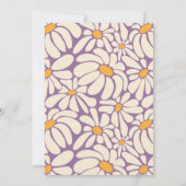 Oh Baby Groovy Retro Daisies Flowers Baby shower Kaart (Achterkant)