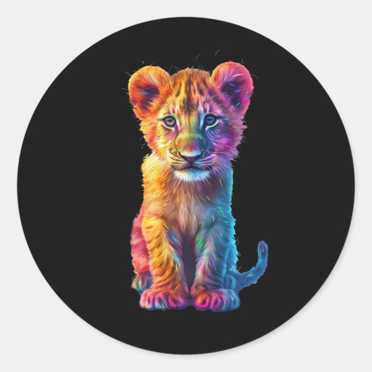 Oh baby grote kat jong ronde sticker (Voorkant)