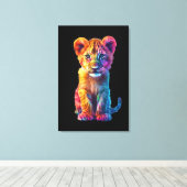 Oh baby grote kat jongen canvas afdruk (Insitu (Houten vloer))