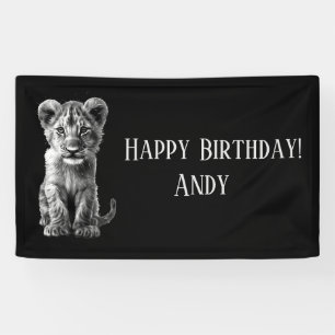 Oh Baby Grote Kat Kleines Grijze 2 Regels Tekst Spandoek