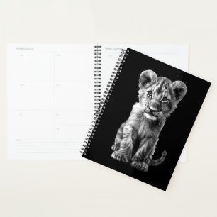 Oh Baby Grote Katachtige Welp Zwart Planner