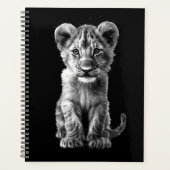 Oh Baby Grote Katachtige Welp Zwart Planner (Voorkant)