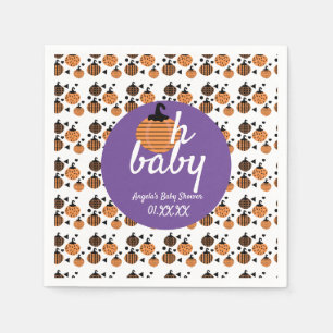 Oh Baby Halloween Confetti Pompoenen Baby Shower Servet