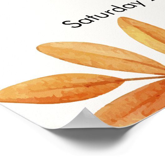 Oh Baby! Halloween Herfst pompoen Verlaat Welkomst Poster (Hoek)