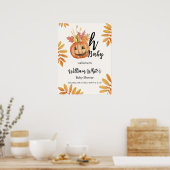 Oh Baby! Halloween Herfst pompoen Verlaat Welkomst Poster (Keuken)