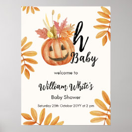 Oh Baby! Halloween Herfst pompoen Verlaat Welkomst Poster