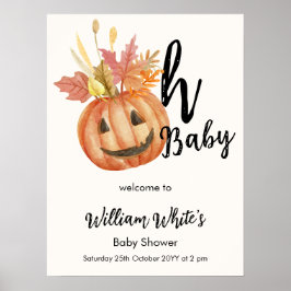 Oh Baby! Halloween Herfst pompoen Verlaat Welkomst Poster