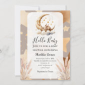 Oh Baby Halve Maan Konijn Uitnodiging (Voorkant)