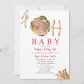 Oh Baby Hamburger en Fries Co Ed Baby shower Invi Kaart (Voorkant)