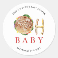Oh Baby Hamburger en Fries Co Ed Baby shower