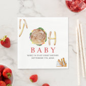 Oh Baby Hamburger en Fries Co Ed Baby shower Servet (Insitu)
