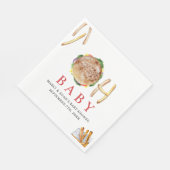 Oh Baby Hamburger en Fries Co Ed Baby shower Servet (Hoek)