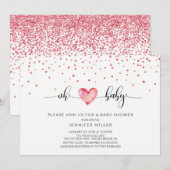 Oh Baby Hartneutraal Baby shower Kaart (Voorkant / Achterkant)