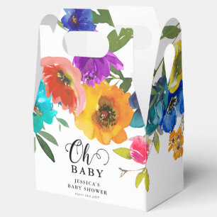 Oh Baby Helder en Vet Florals Baby shower Bedankdoosjes