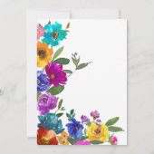 Oh Baby Helder en Vet Florals Baby shower Kaart (Achterkant)