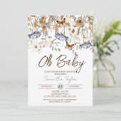 Oh Baby, Herfst Baby shower, vlinder, vlinder Kaart (Staand voorkant)