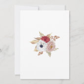 Oh Baby Herfst Floral Wreath Baby shower Kaart (Achterkant)