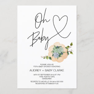 Oh Baby Herfst Holiday Baby shower Kaart