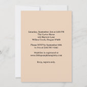 Oh Baby! Herfst Pompoen Baby shower Blush Bloemen Kaart (Achterkant)