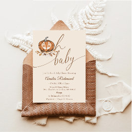 Oh Baby! Herfst pompoen herfst Baby shower Kaart