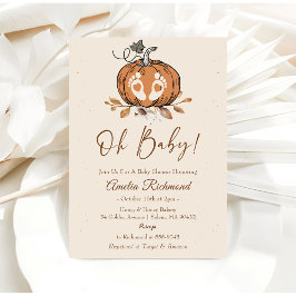 Oh Baby! Herfst pompoen herfst Baby shower Kaart