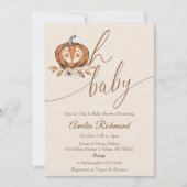 Oh Baby! Herfst pompoen herfst Baby shower Kaart (Voorkant)