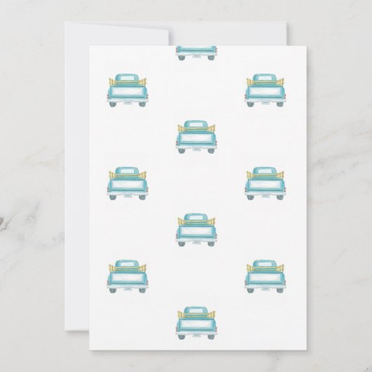 Oh Baby Het is een baby shower uitnodigingswagen v Kaart (Achterkant)