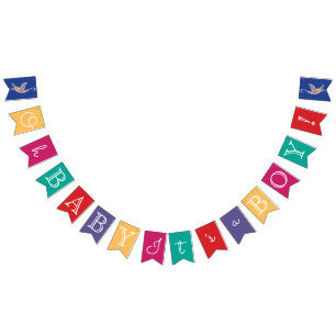 Oh Baby Het is een Baby shower van een paddenstoel Vlaggetjes