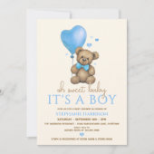 Oh Baby, het is een Boy Teddy Bear Baby shower Kaart (Voorkant)