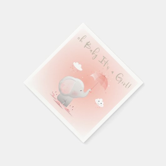 Oh Baby! Het is een meisje! Servet (Hoek)