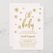 Oh Baby Het is koud buiten Baby shower meisje Kaart (Voorkant / Achterkant)