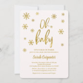 Oh Baby Het is koud buiten Baby shower meisje Kaart (Voorkant)