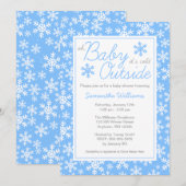 Oh Baby Het is koud buiten blauw Baby shower Kaart (Voorkant / Achterkant)