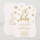 Oh Baby, het is koud buiten de winter meisje Kaart (Voorkant / Achterkant)