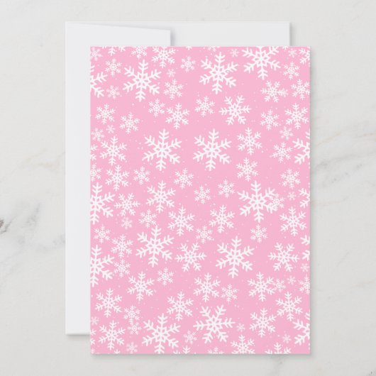 Oh Baby, het is koud buiten roze Baby shower Kaart (Achterkant)