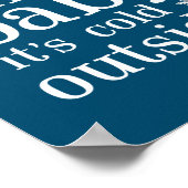 Oh Baby Het is koud buiten Snowflake Party Sign Poster (Hoek)