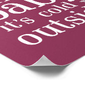 Oh Baby Het is koud buiten Snowflake Party Sign Poster (Hoek)