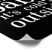 Oh Baby Het is koud buiten Snowflake Party Sign Poster (Hoek)