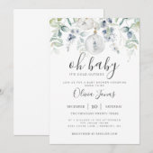 Oh Baby Het is Koude Uitnodiging Buiten Baby showe (Voorkant / Achterkant)