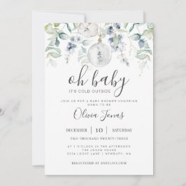 Oh Baby Het is Koude Uitnodiging Buiten Baby showe
