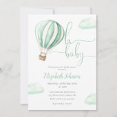 Oh Baby Hete Luchtballon Neutraal Baby shower Kaart (Voorkant)