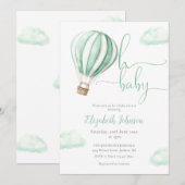 Oh Baby Hete Luchtballon Neutraal Baby shower Kaart (Voorkant / Achterkant)