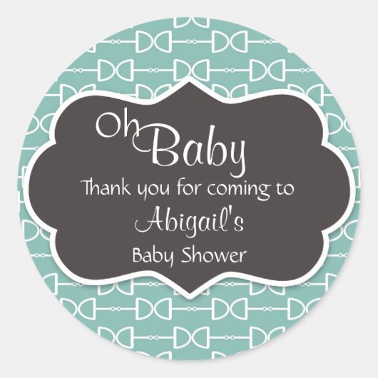 Oh Baby Horse Bit Engels Snaffle Baby shower Ronde Sticker (Voorkant)