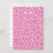 Oh Baby! Hot Pink Glitter Baby shower Invitation Kaart (Achterkant)