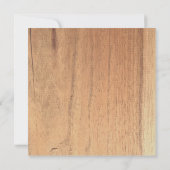 Oh Baby Hout Slice Herfst Baby shower Kaart (Achterkant)