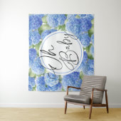 Oh Baby Hydrangea Blue Flowers Wandkleed (In situ)