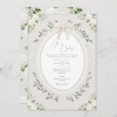 Oh Baby Hydrangea Vintage Baby Shower Kaart (Voorkant / Achterkant)