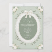 Oh Baby Hydrangea Vintage Baby Shower Kaart (Voorkant)