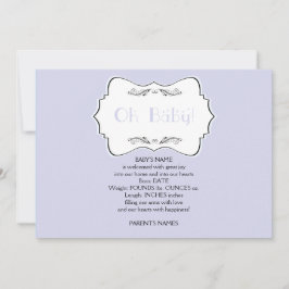 Oh Baby in Blue Baby Aankondiging