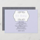 Oh Baby in Blue Baby Aankondiging (Voorkant / Achterkant)